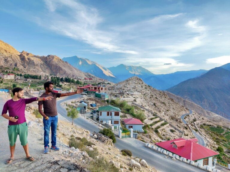 Remote high-altitude village and mountain scenery in Spiti Valley