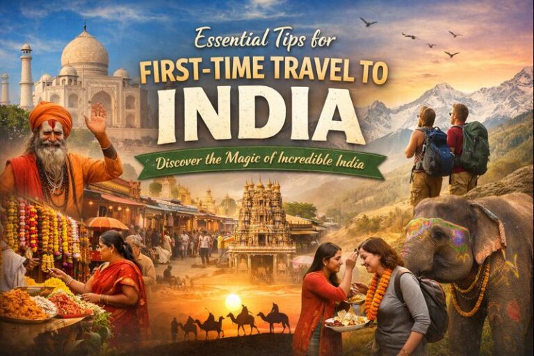 First-time travelers experiencing culture and landscapes in India